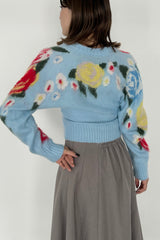 Rose knit cardigan