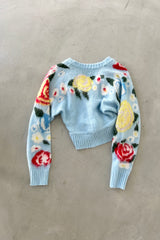 Rose knit cardigan
