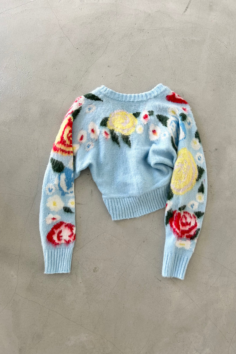 Rose knit cardigan