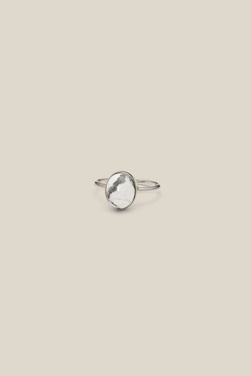 Howlite silver (ring)