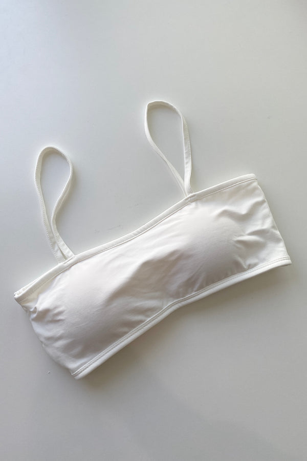 White bra top