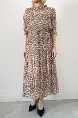 Orange floral dress