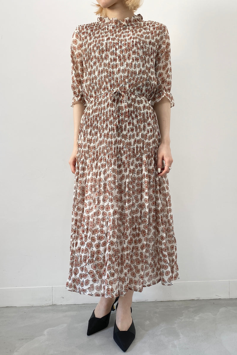 Orange floral dress